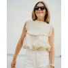 Perla Blouse - Gaufre Off White